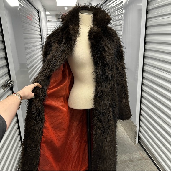 Vintage Newport News faux fur long coat M - Picture 8 of 11
